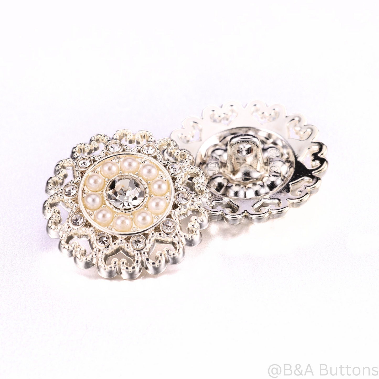 Silver Shine Metal Shank Buttons