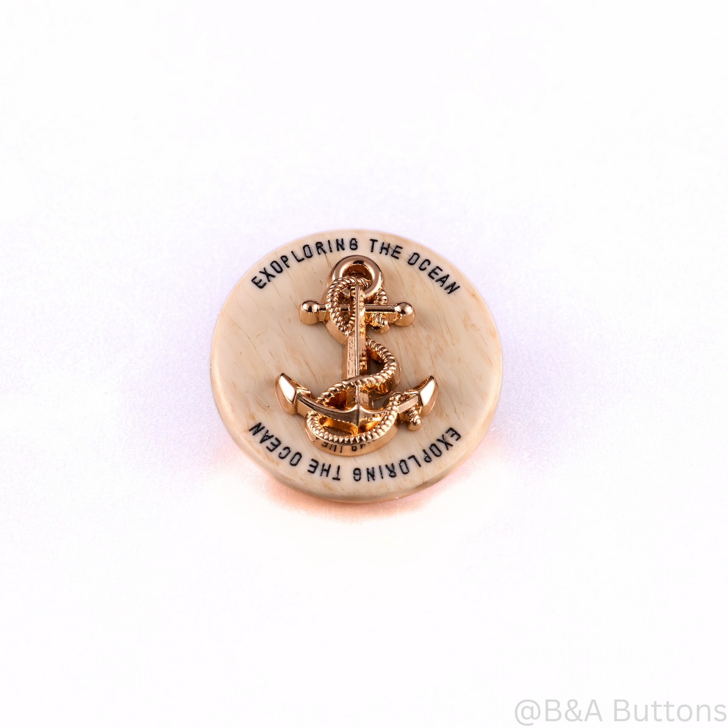 Ocean Anchor Button (Cream)