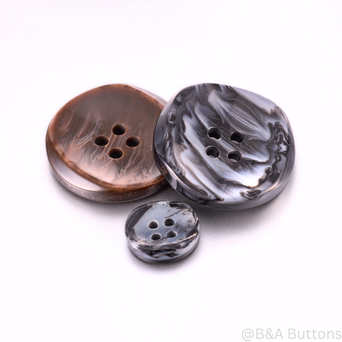 Luxe Shinny Marble Resin Button