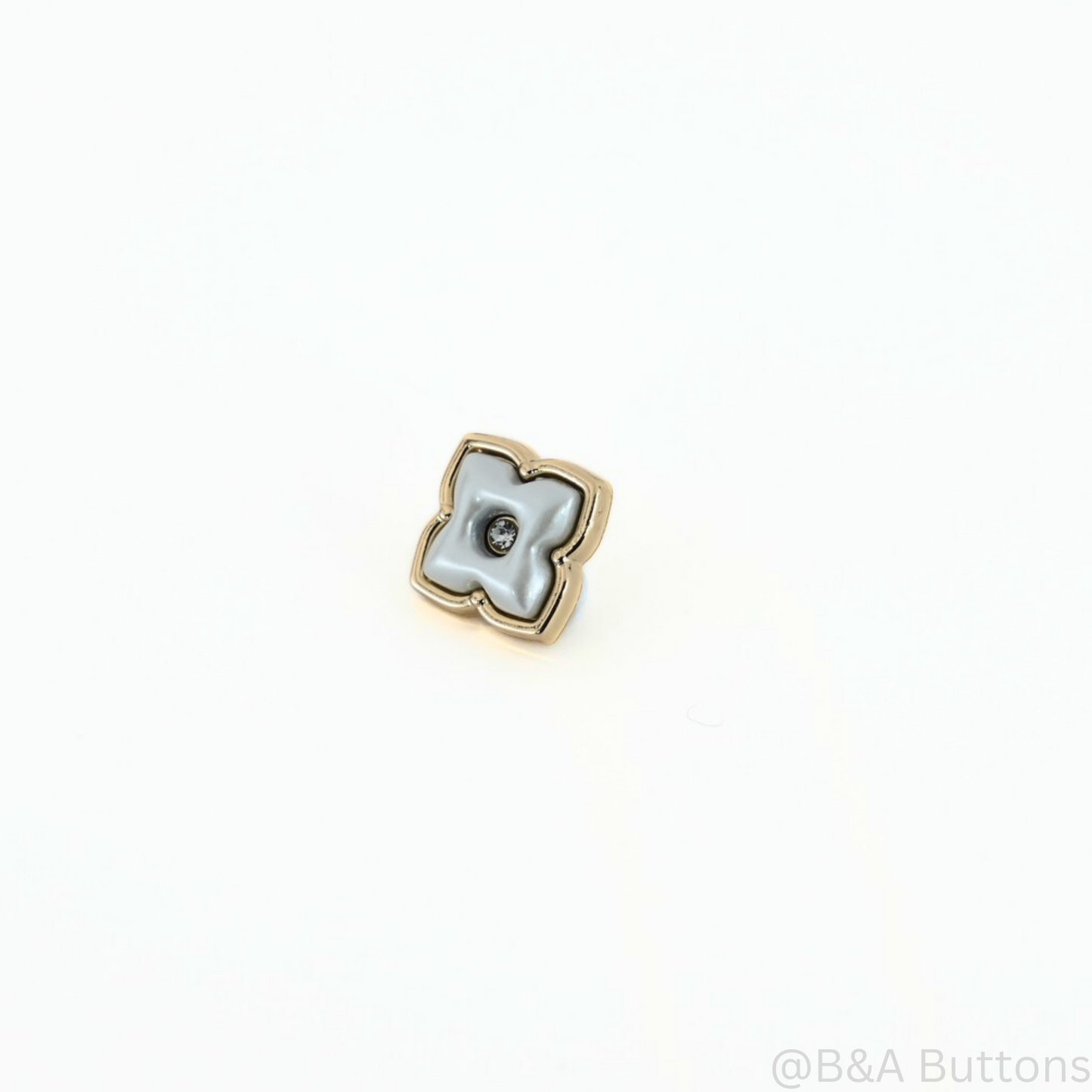 Clover Jewel Metal Shank Button 10pcs/bag