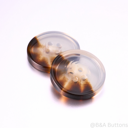 Golden Horizon Transparent Resin Button