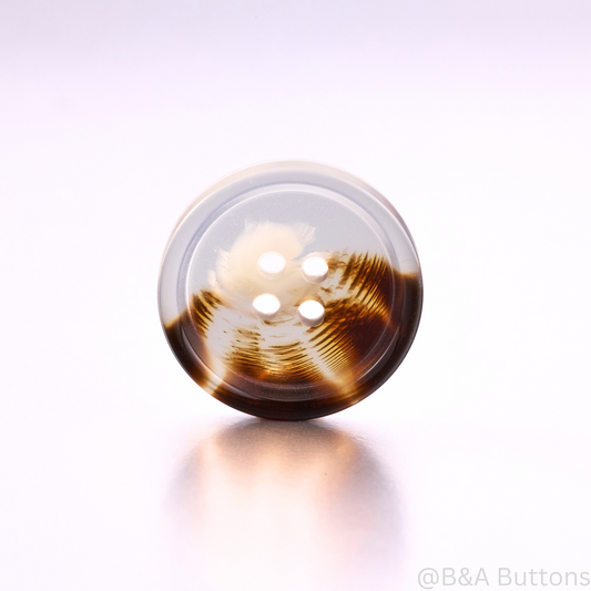 Golden Horizon Transparent Resin Button