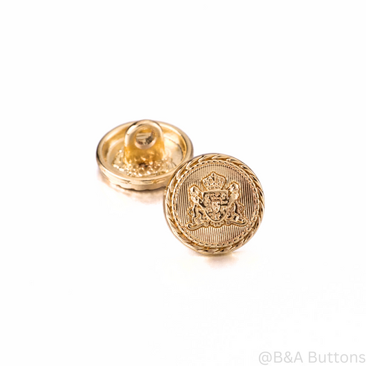 Mini Regal Crest Emblem Buttons