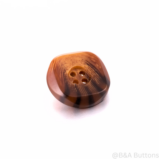 Amberwood Polyester Button