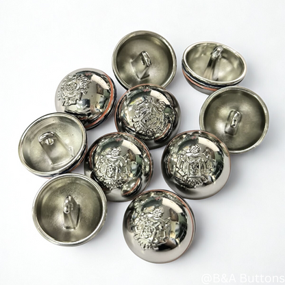 Classic Sliver Metal Button – 10pcs/bag