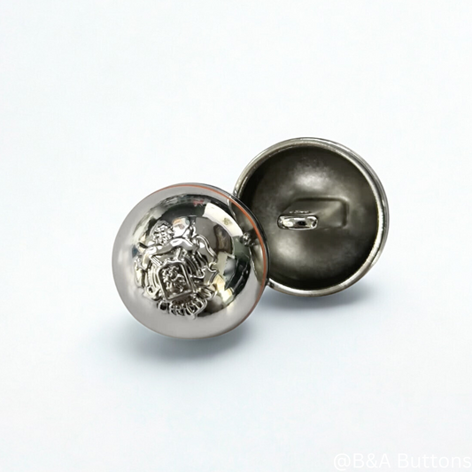 Classic Sliver Metal Button – 10pcs/bag