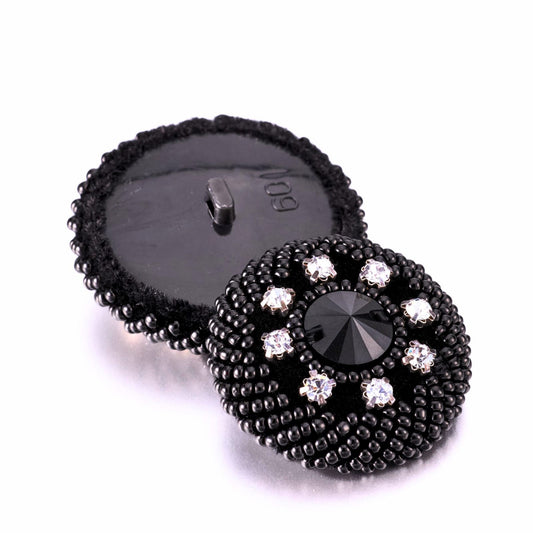Starlit Noir Gem Shank Buttons (10pcs/bag/size)