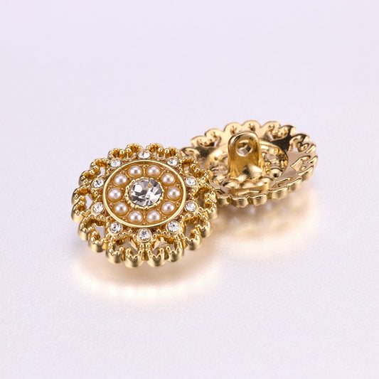 Shine Metal Pearl Shank Buttons (20pcs/bag)