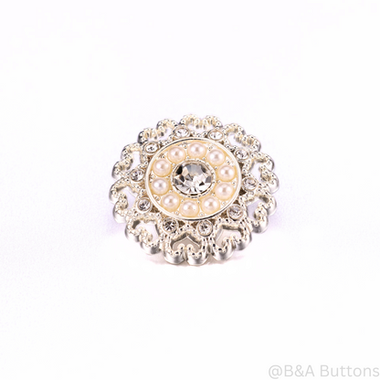 Silver Shine Metal Shank Buttons