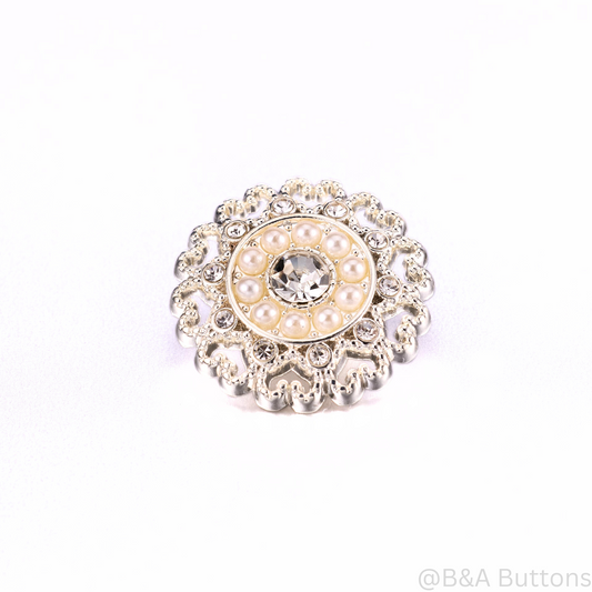 Silver Shine Metal Shank Buttons