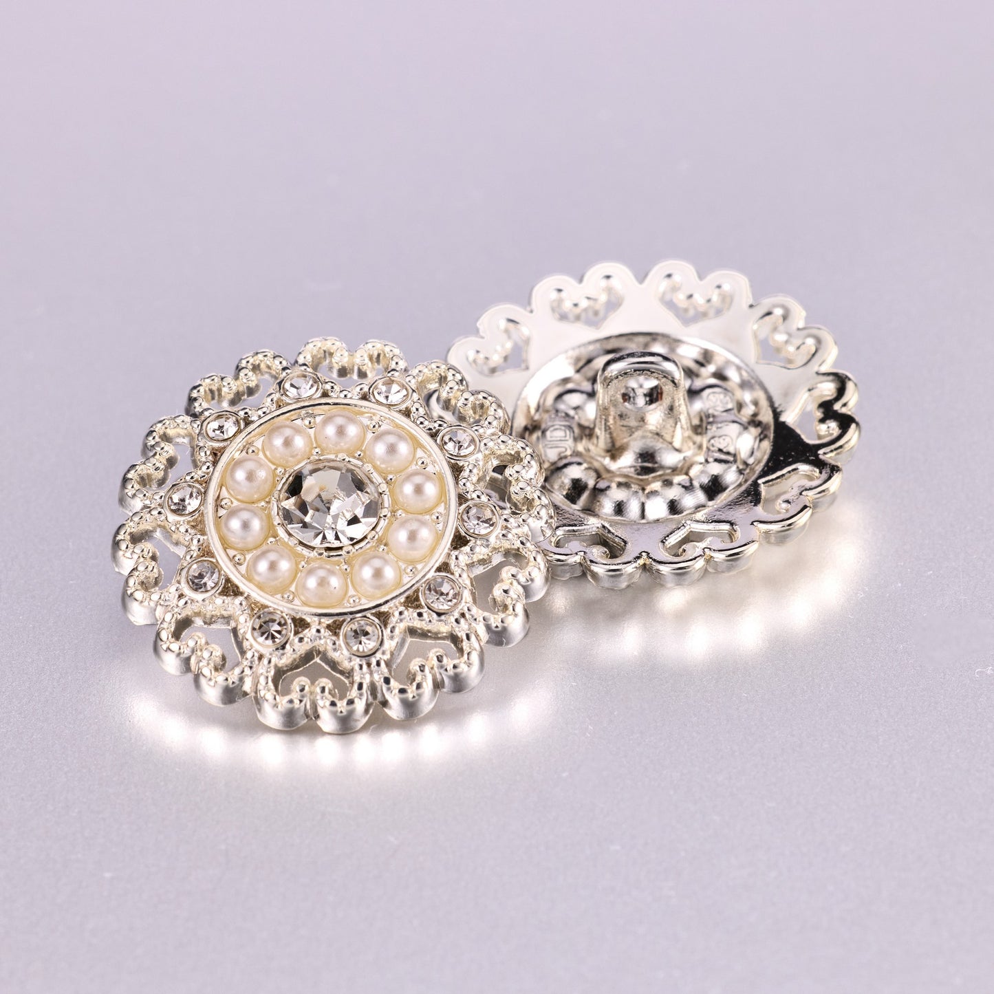 Shine Metal Pearl Shank Buttons (20pcs/bag)