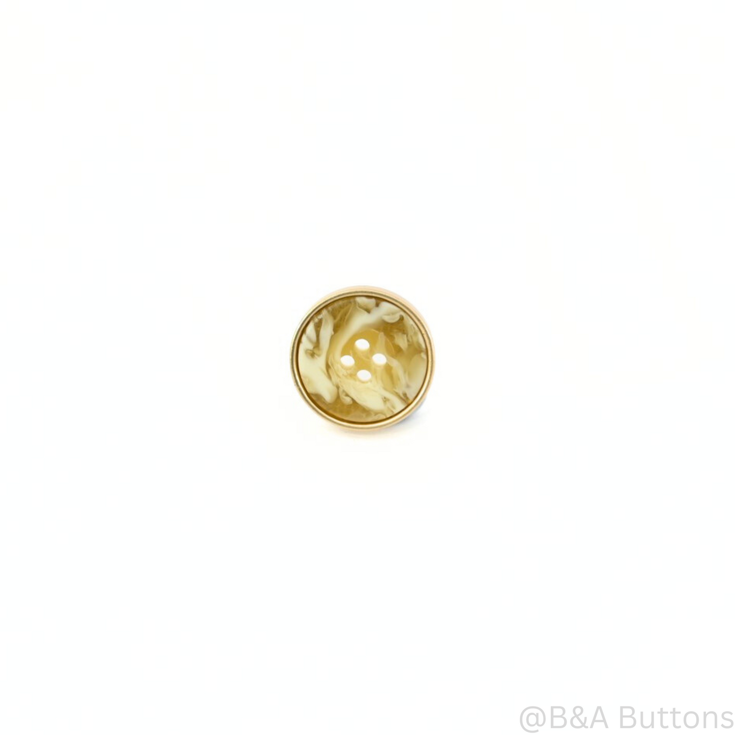 Golden Swirl Metal Button