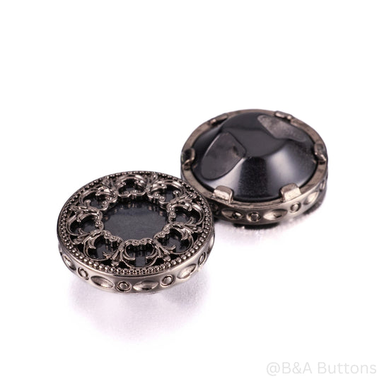 Black Lace Button