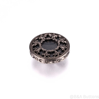 Black Lace Button