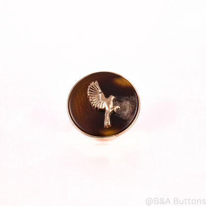 Eagle Emblem Button (Brown)