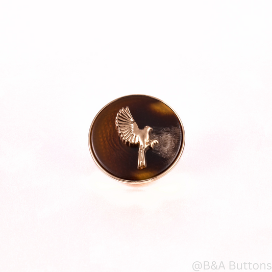 Eagle Emblem Button (Brown)