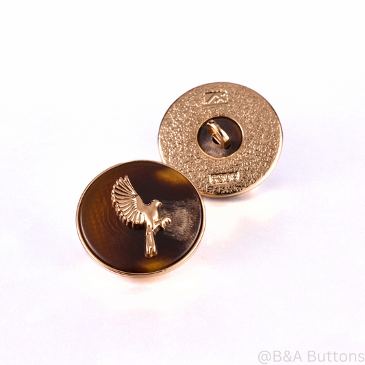 Eagle Emblem Button (Brown)