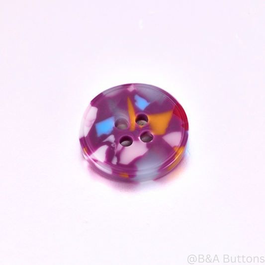 Colorburst Resin Button