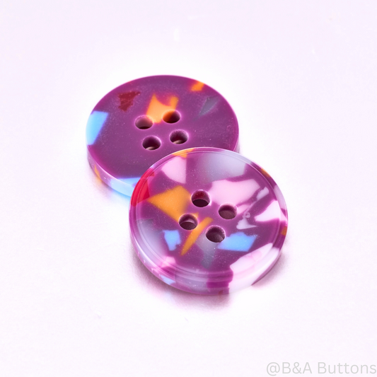 Colorburst Resin Button