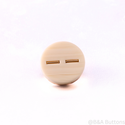 Minimalist Striped Metal Shank Button