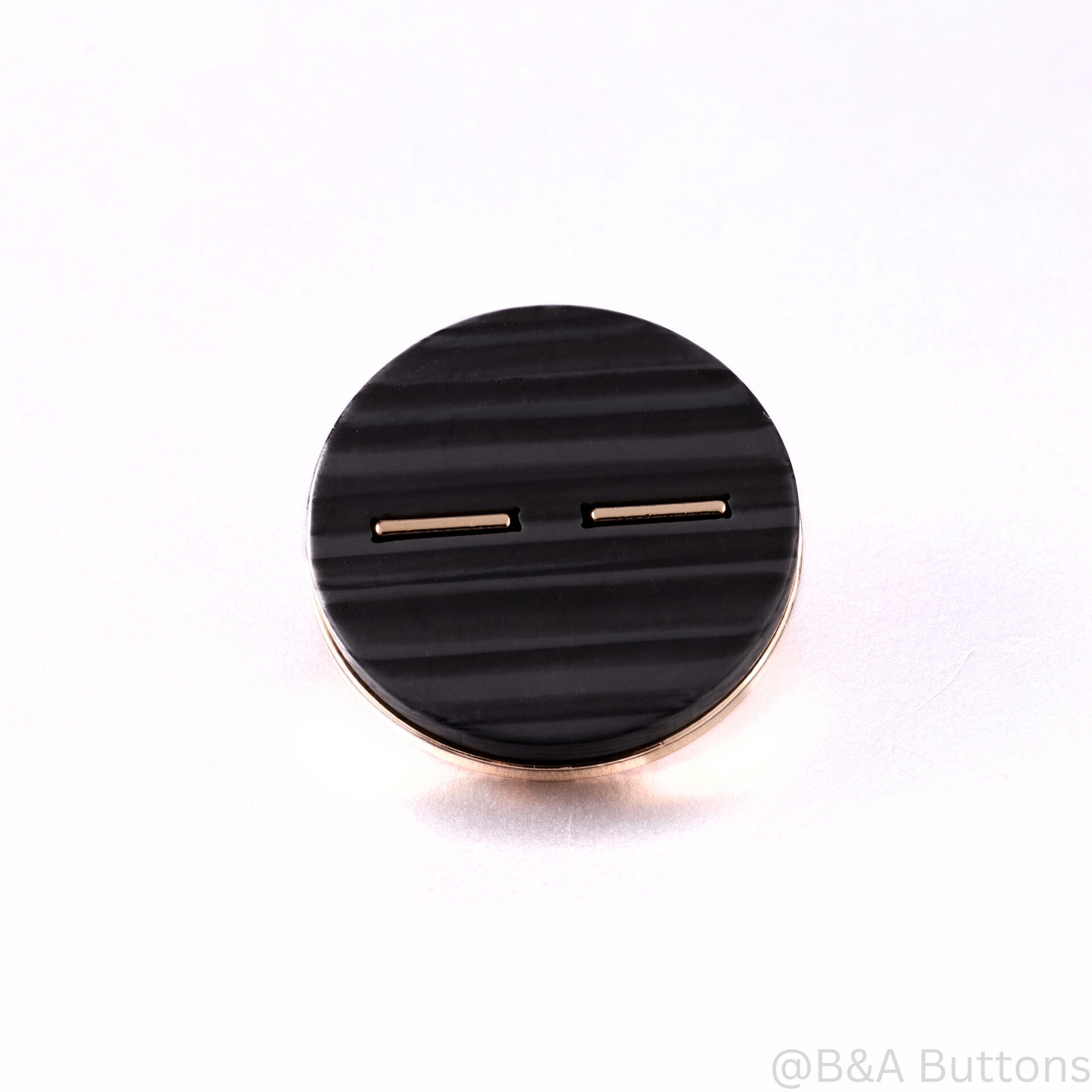 Minimalist Striped Metal Shank Button