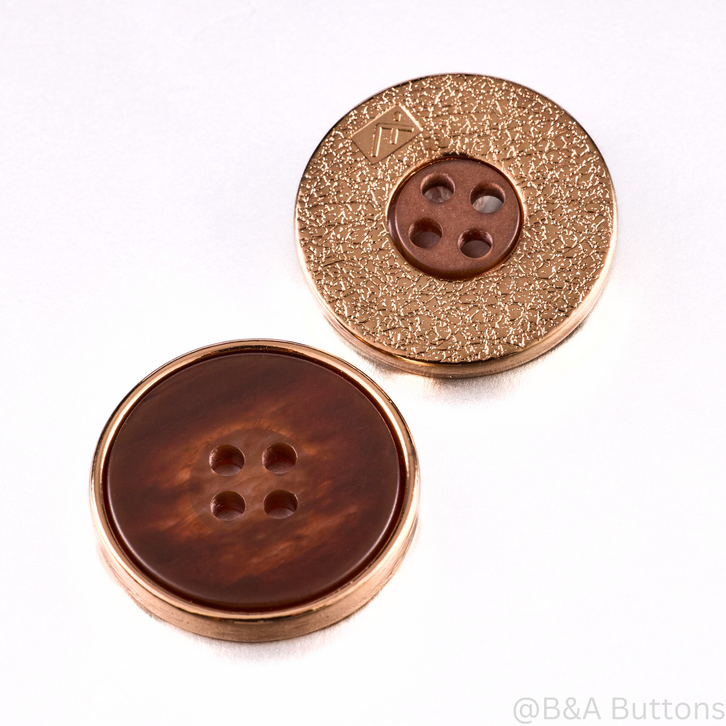 Maple Wood Metal Button