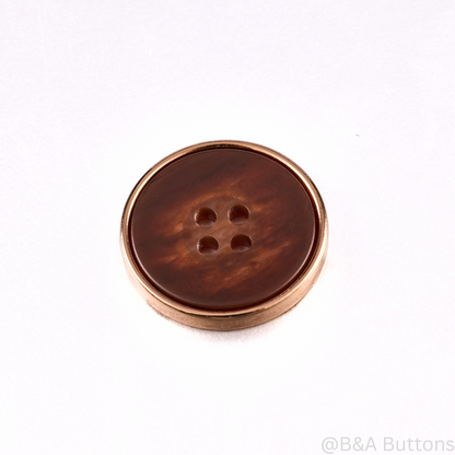 Maple Wood Metal Button