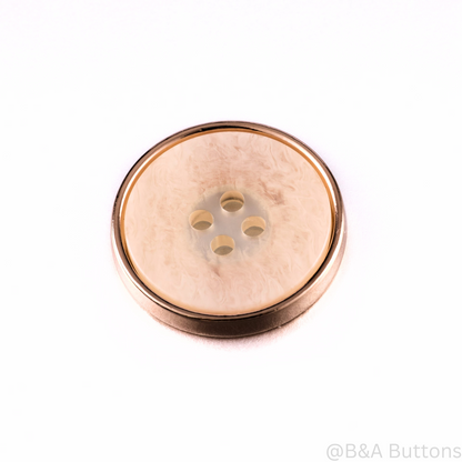 Ivory Metal Button