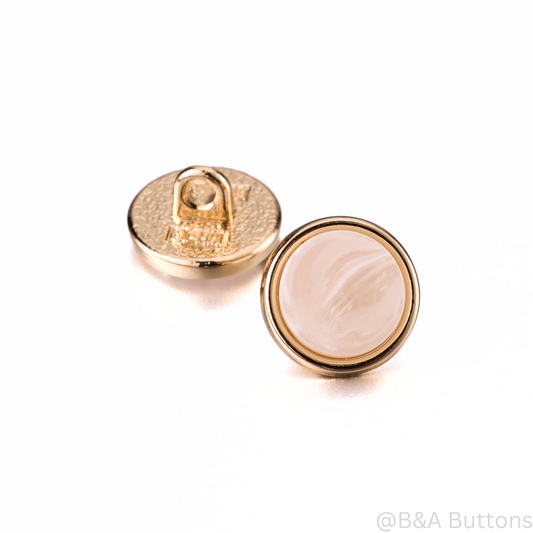 Mini Cream Marble Button