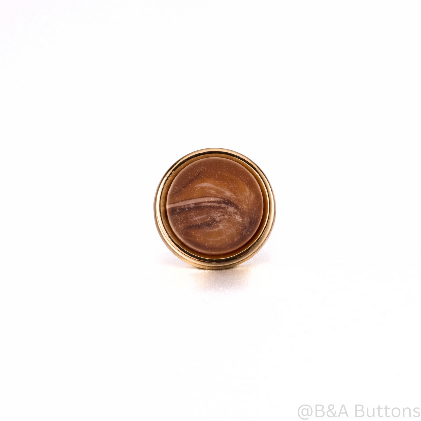 Mini Brown Marble Button
