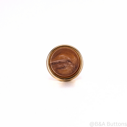 Mini Brown Marble Button