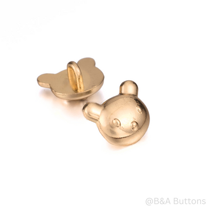 Mini Golden Bear Face Button