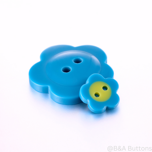 Sunshine Flower Resin Button (10pcs/bag/size)