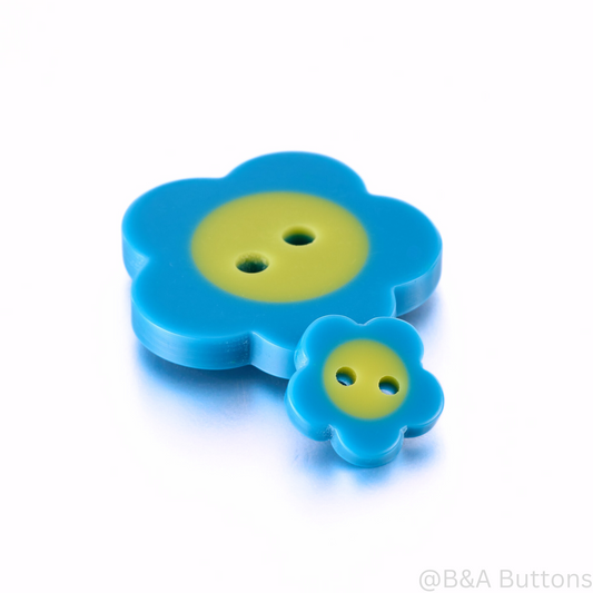 Sunshine Flower Resin Button (10pcs/bag/size)
