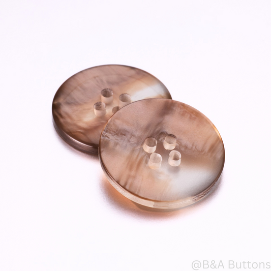 Silk Swirl Transparent Resin Button