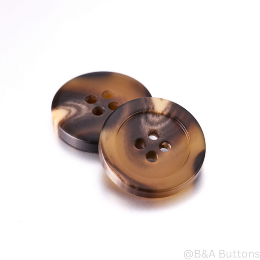 Carmel Chic Resin Button