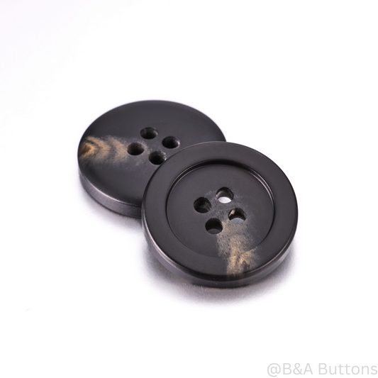 Noir Elegance Resin Button