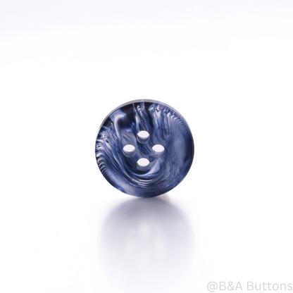 Blue Wave Resin Buttons