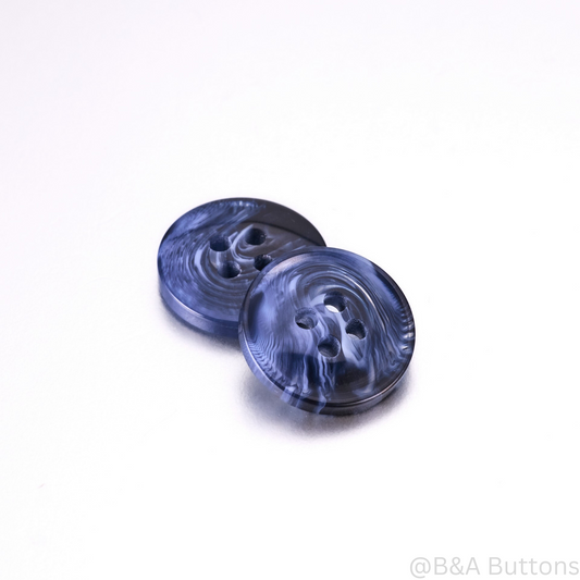 Blue Wave Resin Buttons