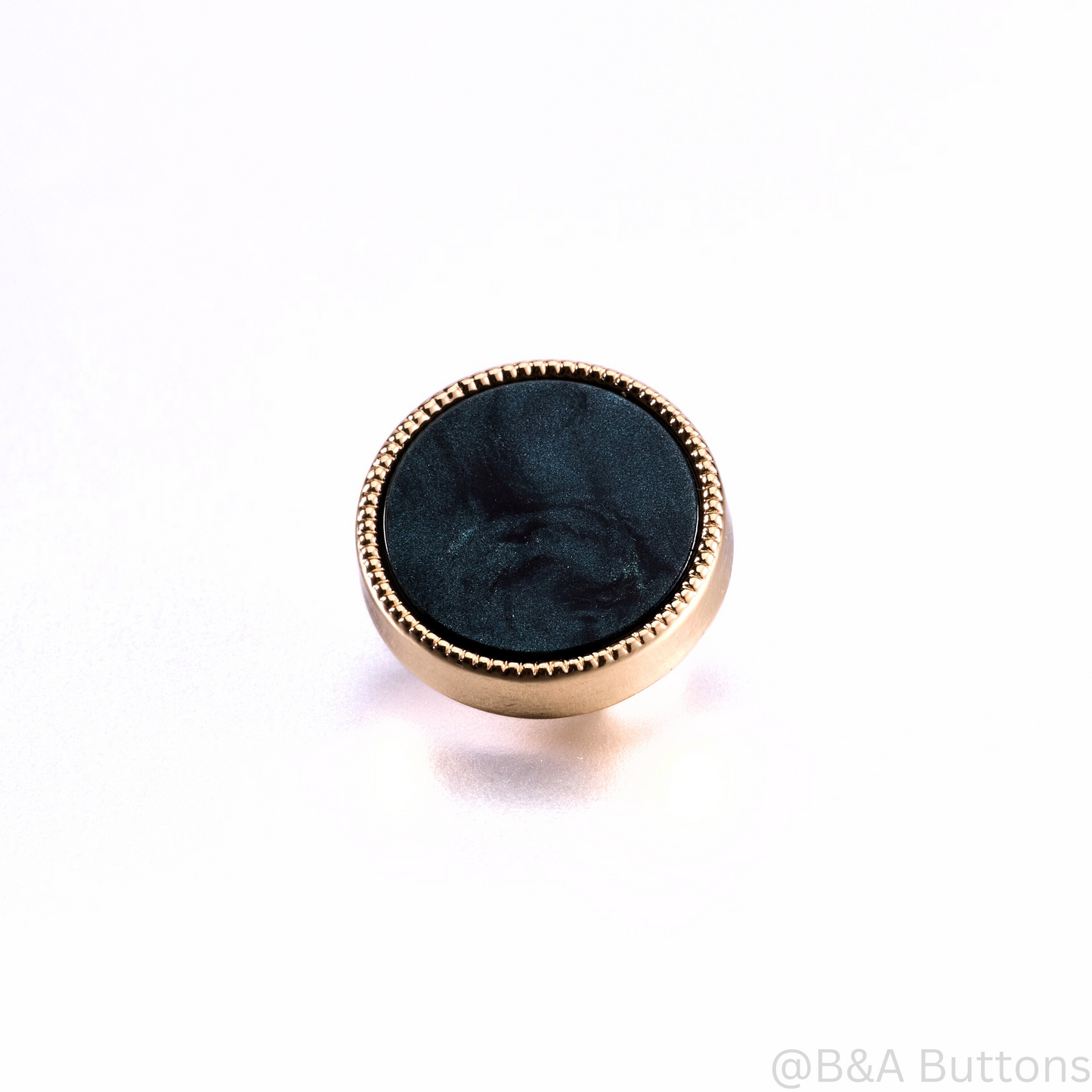 Dark Green Marble Shank Button