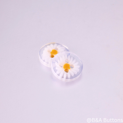 Daisy Blossom Resin Button
