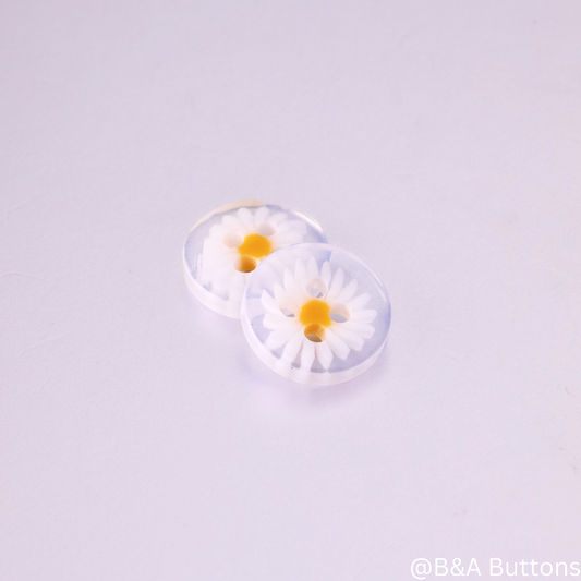 Daisy Blossom Resin Button