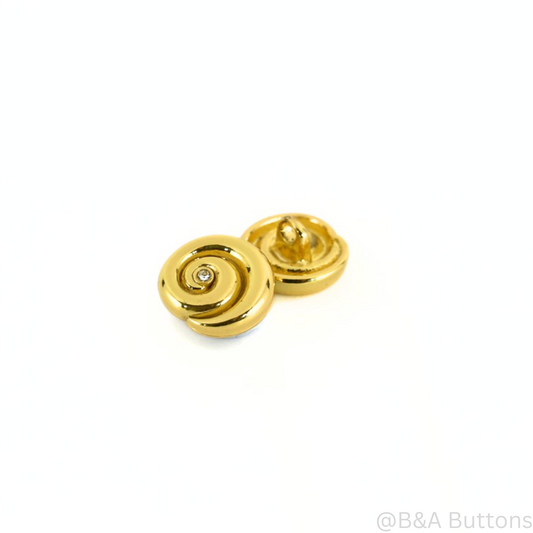 Mini Spiral Metal Shank Button (10pcs/bag)