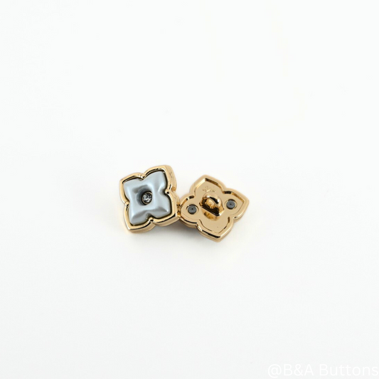 Clover Jewel Metal Shank Button 10pcs/bag