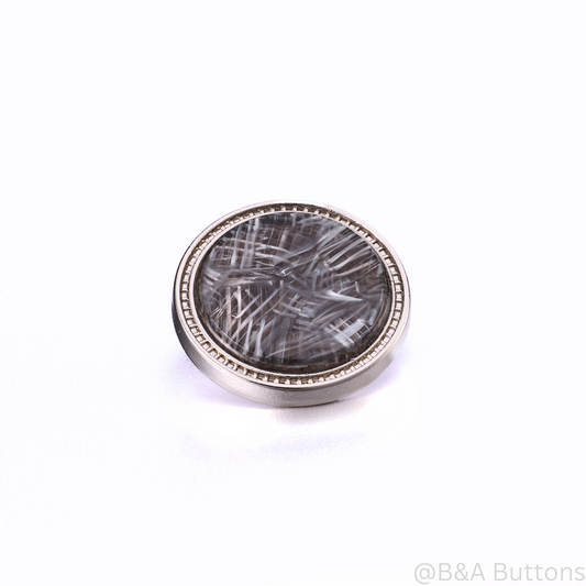 Grey Strands Button