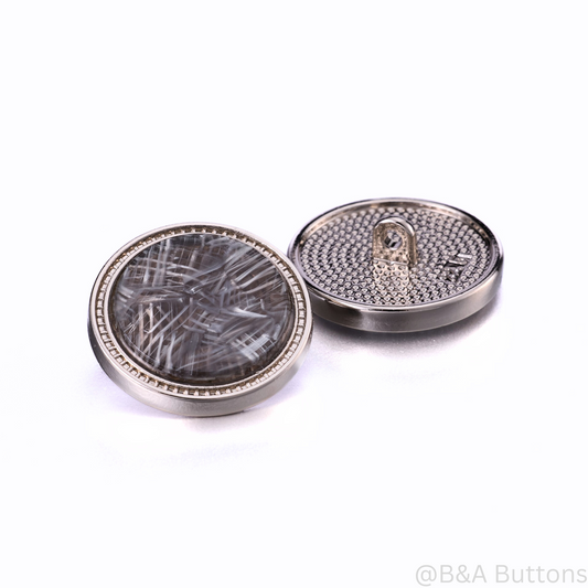 Grey Strands Button