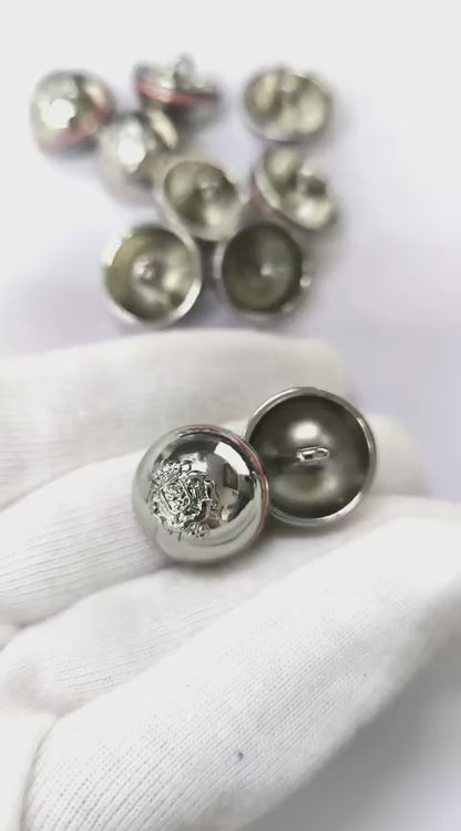 Classic Sliver Metal Button – 10pcs/bag