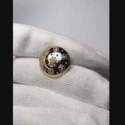 Starburst Dome Golden Shank Button (10pcs/bag)
